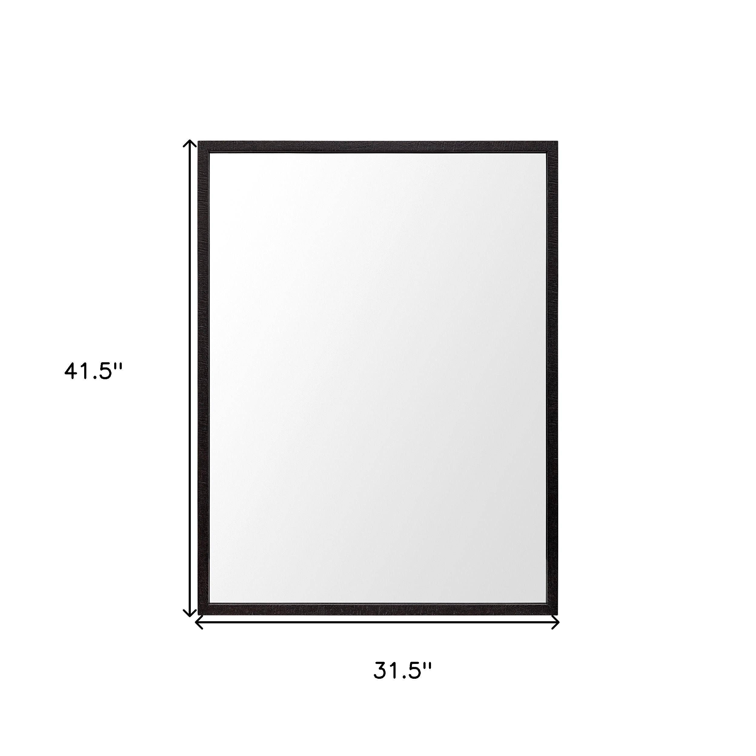 HomeRoots - Wholesale Vanity mirror - 42" Espresso Framed Bathroom Vanity Mirror2