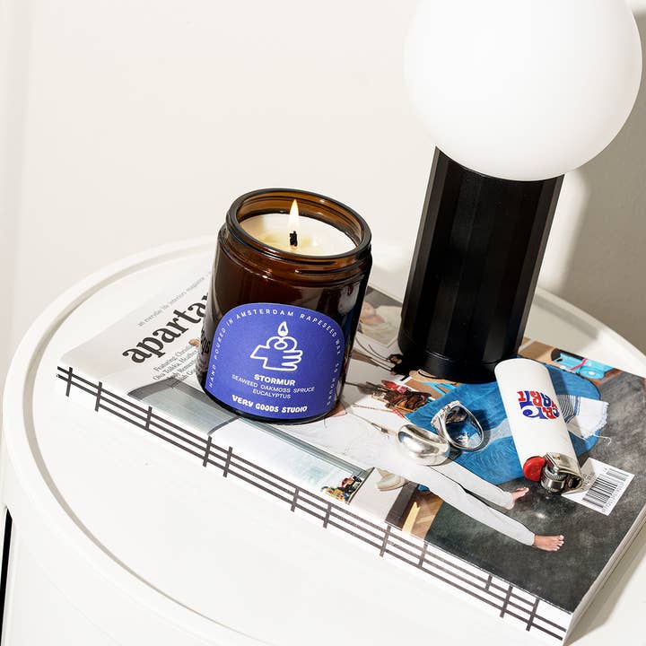 Very Goods Studio - Wholesale Jar/Filled Candle - STORMUR  / 170 ml / 45-50 Hours Amber Glass Jars