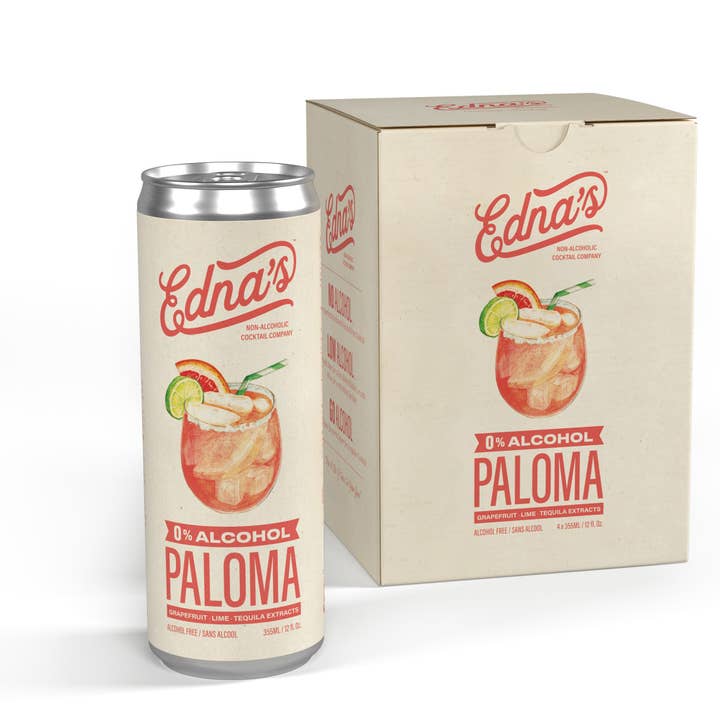 Edna's Non-Alcoholic Cocktail Company - Wholesale Non-Alcoholic Aperitif/Mocktail - PALOMA Non-Alcoholic Cocktail (Wholesale Case) 1