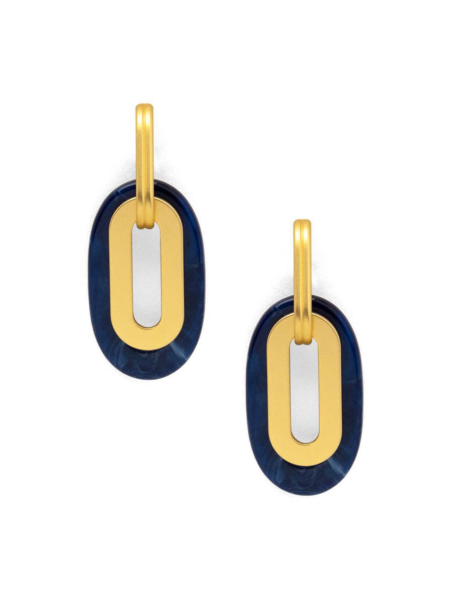ZENZII Jewelry - Wholesale Dangle Earrings - Resin and Metal Oval Drop Earring4