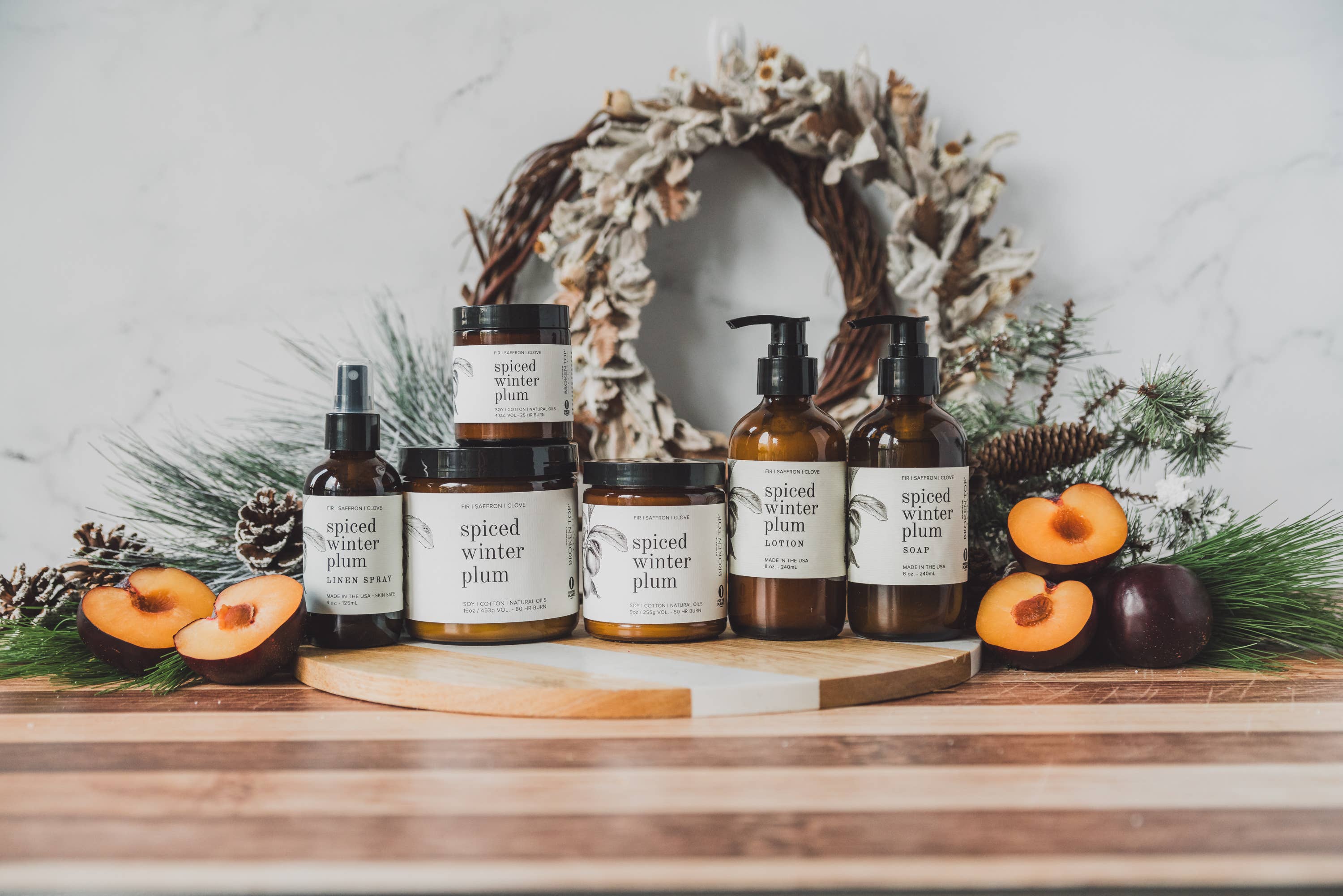 Broken Top Brands - Wholesale Jar/Filled Candle - Spiced Winter Plum 9oz Soy Candle6