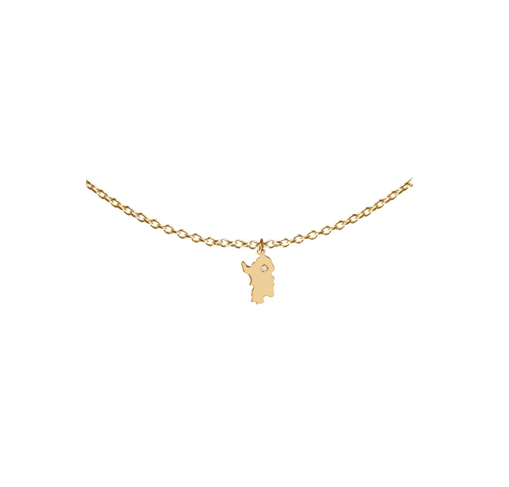 Katerina Ravizza Milano - Wholesale Pendant/Charm Necklace - I-LAND LOVER NECKLACE WITH SILVER AND ZIRCON CHARM0