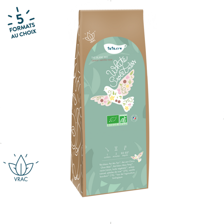 Tatasse - Wholesale Health/Detox Tea - White Sweetness - Organic white tea vanilla flavor1