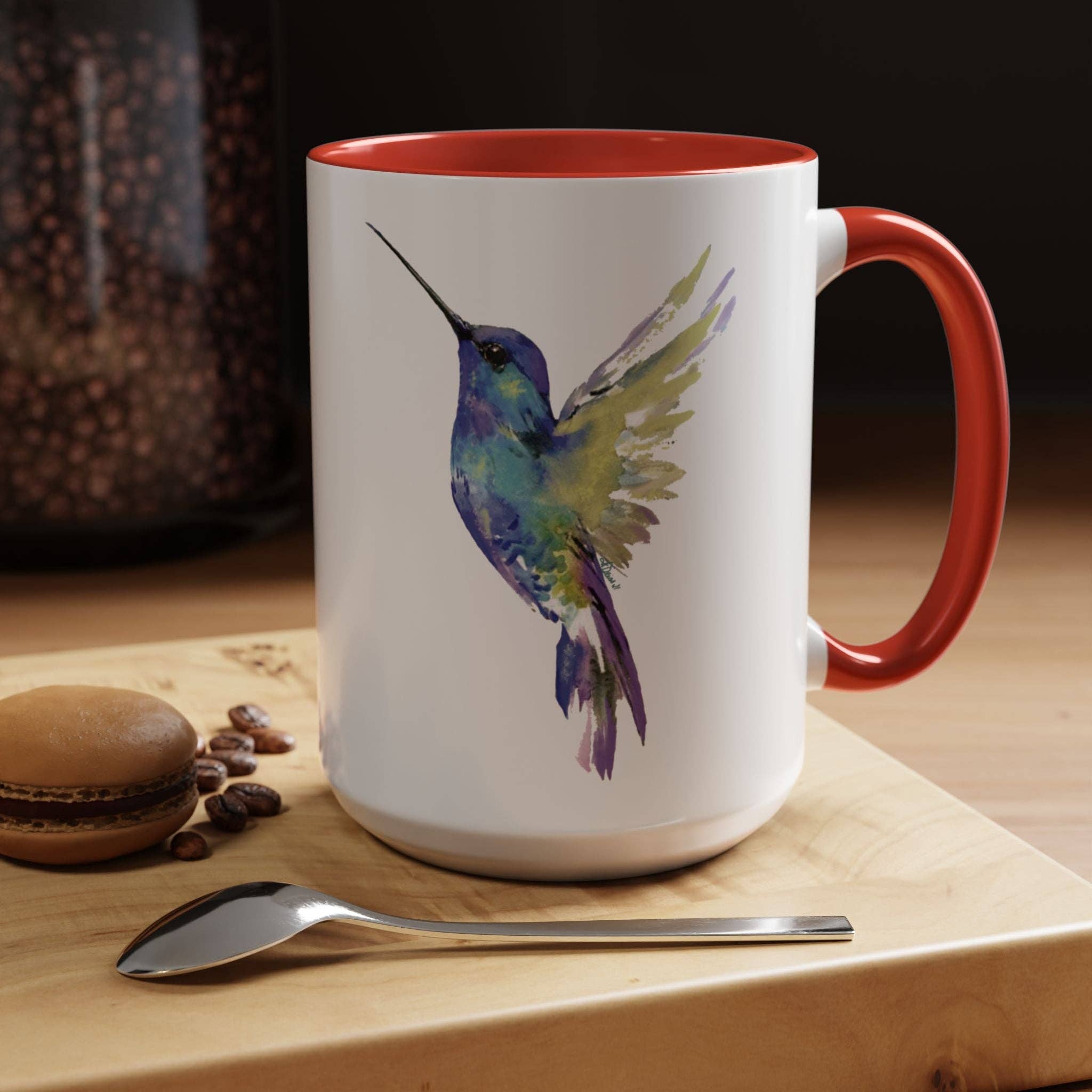 Blue Cava - Wholesale Coffee Mug - Hummingbird Two Tone Ceramic Mug - 11oz & 15oz24