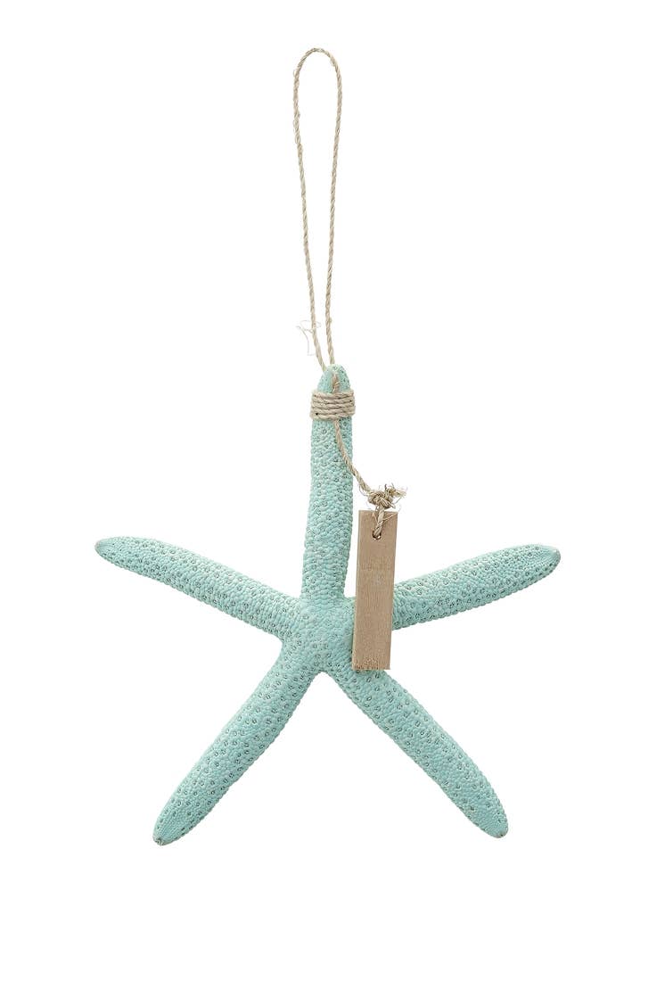HS Seashells - Wholesale Ornament Set - SET OF 3 BGW Starfish Ornaments 4-5"3