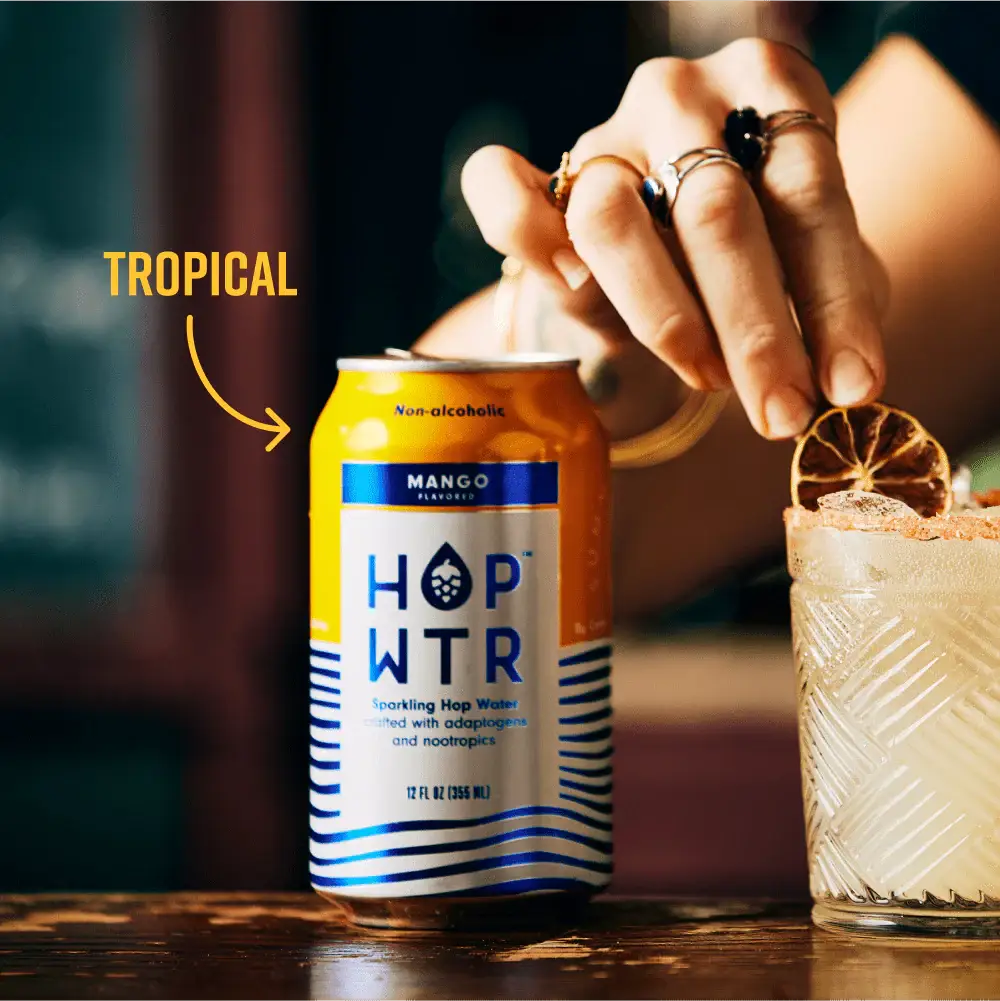 HOPWTR - Wholesale Sparkling Water - HOPWTR - Mango Sparkling Hop Water (12-Pack)2