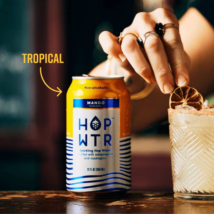HOPWTR - Wholesale Sparkling Water - HOPWTR - Mango Sparkling Hop Water (12-Pack)2
