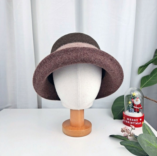 Comfortarians - Wholesale Bucket Hat - Women's - Women's Winter Bungee Bucket Hat Wool Color block FW7