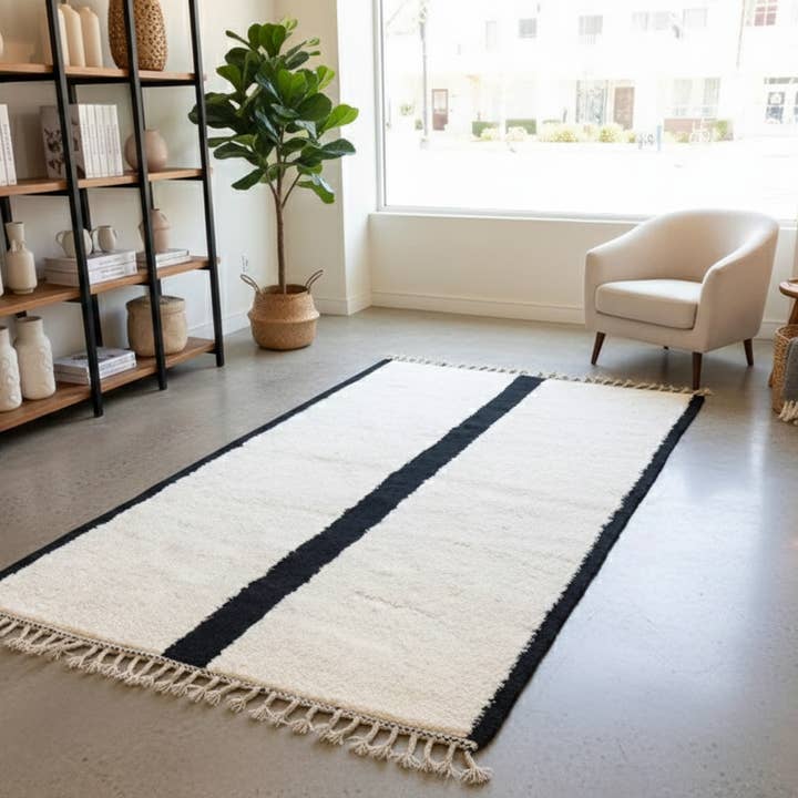 Tapete Marroquino – Carpete Minimalista Boho de Lã por atacado de woolsouk ( We handle U.S. import procedures for you )