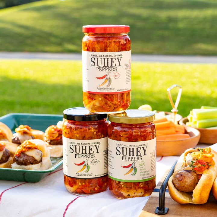 Suhey Peppers - Wholesale Pickled Vegetables - Combo Pack - Peppers in Olive Oil (15.5oz jars)4