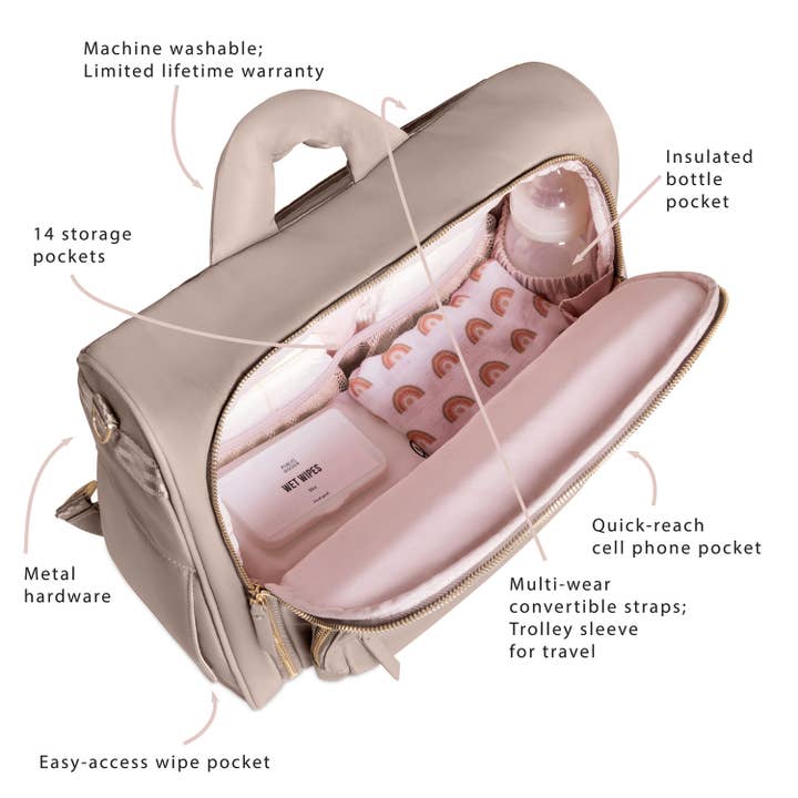 JuJuBe - Wholesale Diaper Bag - Baby - Satchel Taupe8