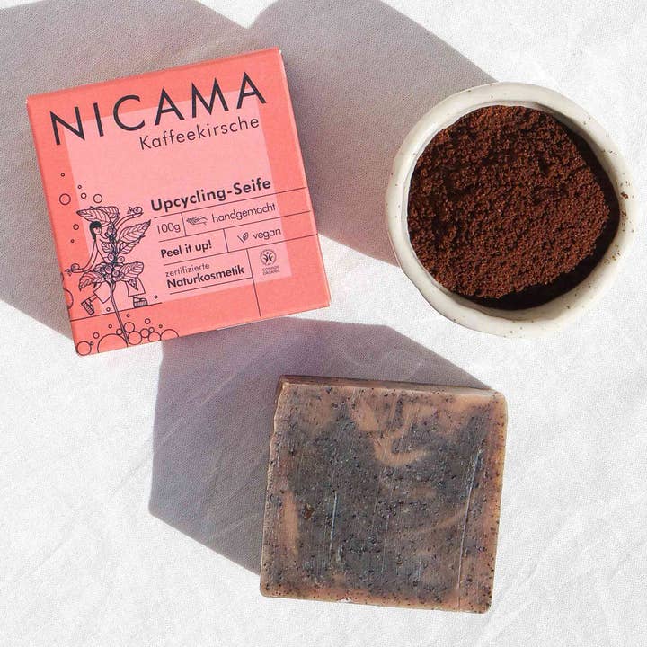 NICAMA – Großhandel Feste Seife – NICAMA - Upcyclingseife mit Kaffekirsche