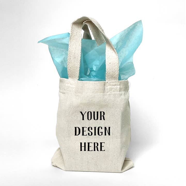 Sockprints - Wholesale Tote Bag - Women's - Mini Canvas Bag- Add Your Own Design