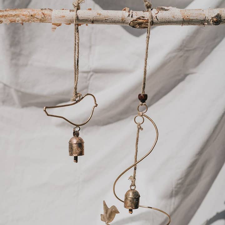 Matr Boomie Fair Trade - Wholesale Wind Spinner - Air Element Bird Wind Spinner Chime with Bell - Garden Decor