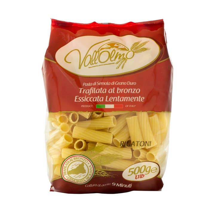 Pasta aus sizilianischer Bronze gezogener Rigatoni - Pastificio Vallolmo für den Großhandel von Emporio Sicilia