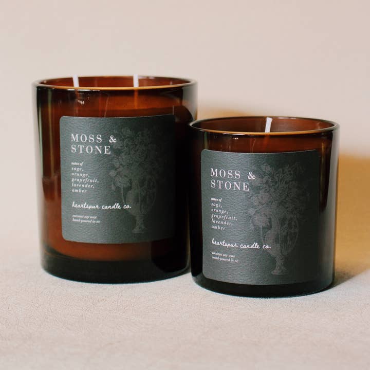 Moss and Stone for wholesale by Heartspur Candle Co.