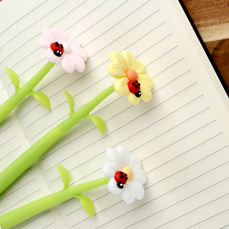 Puckator Ltd – wholesale Pen – Botanical Gardens Ladybird Flower Fine Tip Pen2