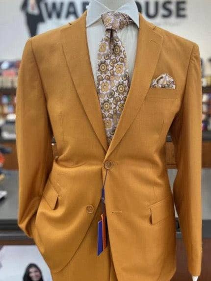 mens-suits-Orange suit for wholesale by Alberto Nardoni