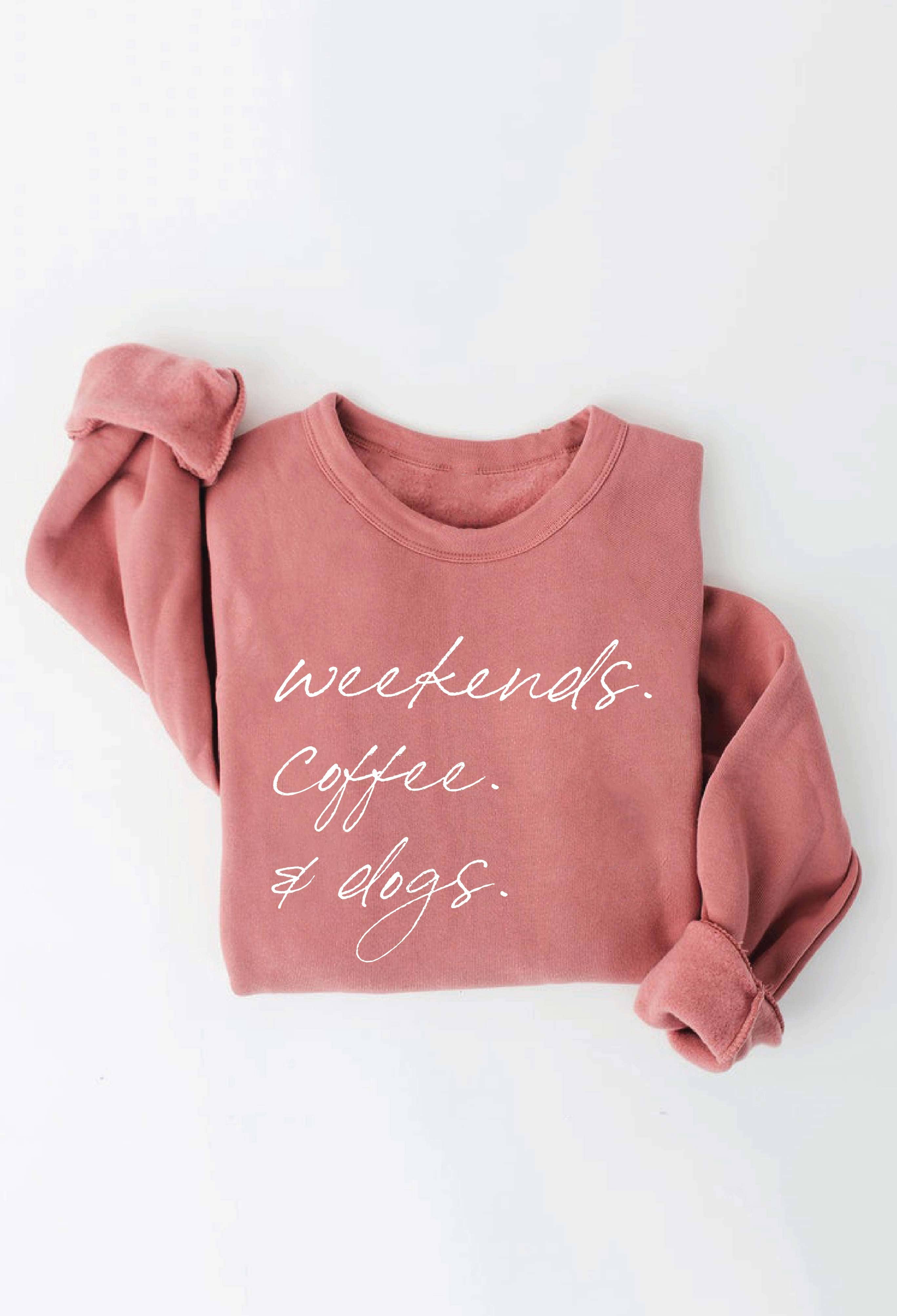 OAT COLLECTIVE - Venta al por mayor Sudadera estampada - Mujer - Sudadera estampada WEEKENDS COFFEE AND DOGS3