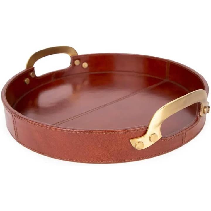 Vintage Genuine Leather Tray for wholesale by SINT
