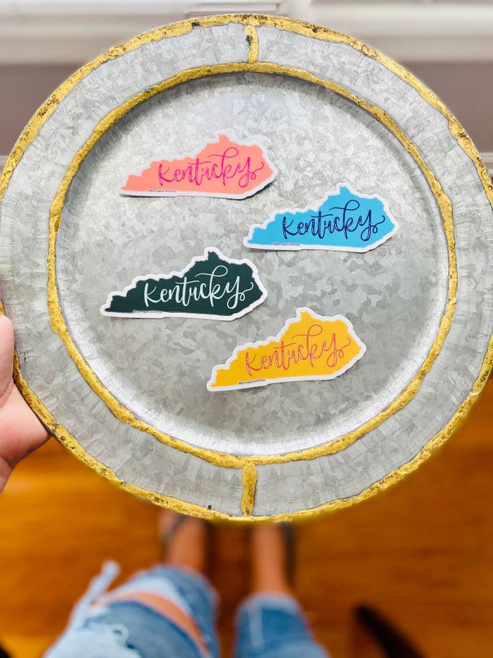 Kentucky State Stickers (Various Colors!) for wholesale by Scotty + Calvin Designs