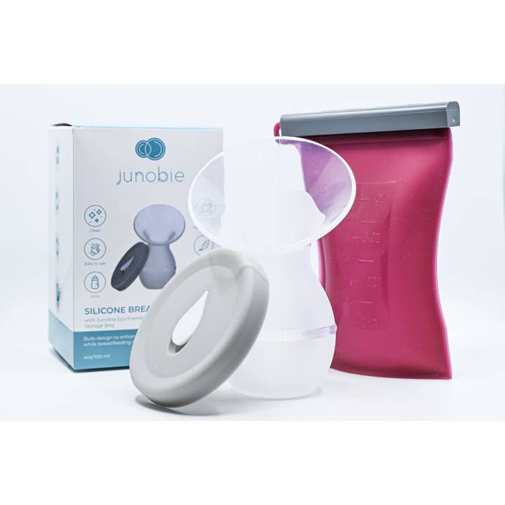 Junobie - Wholesale Feeding Set - Baby - Junobie Bag + Silicone Milk Breast Pump Bundle