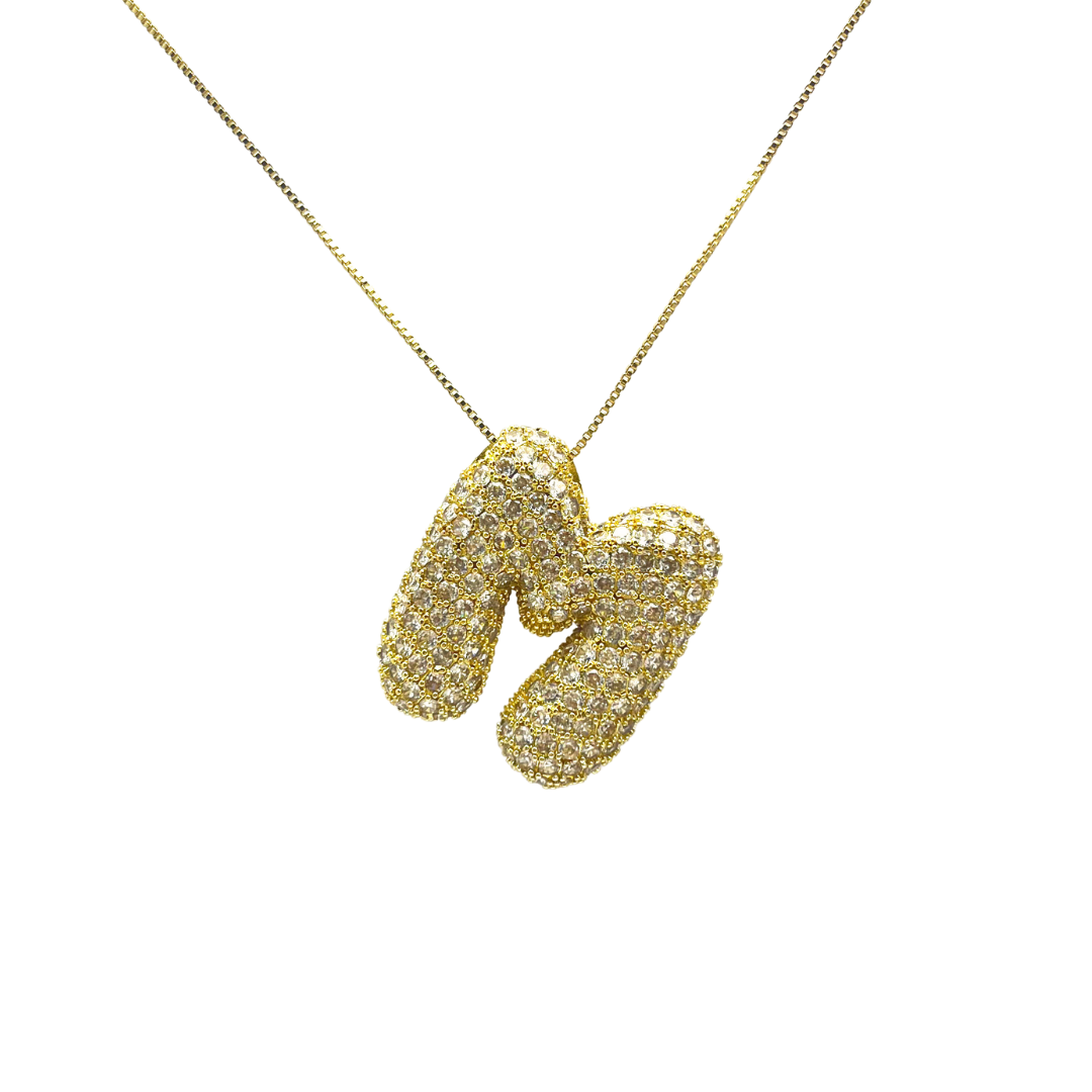 Savvy Bling - Wholesale Pendant/Charm Necklace - Initial Bubble Hailey Necklace12