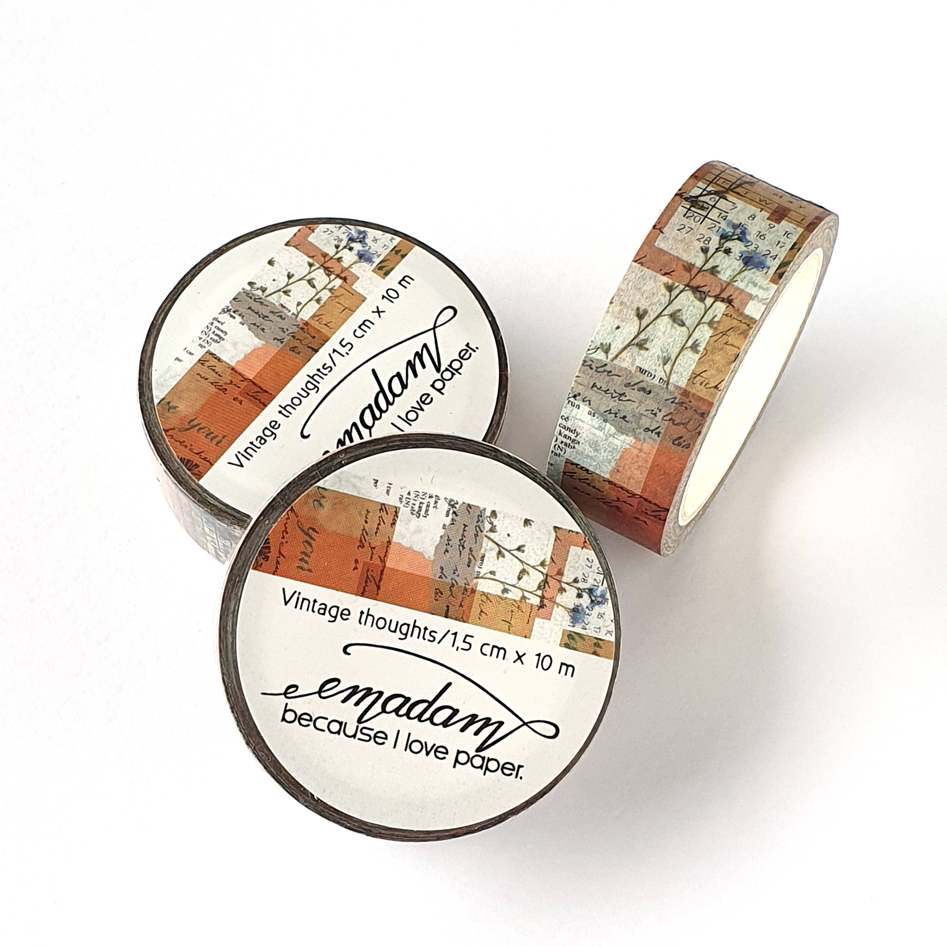 Emadam - Art & Design - Wholesale Washi Tape - Washi Tape - Vintage Thoughts6