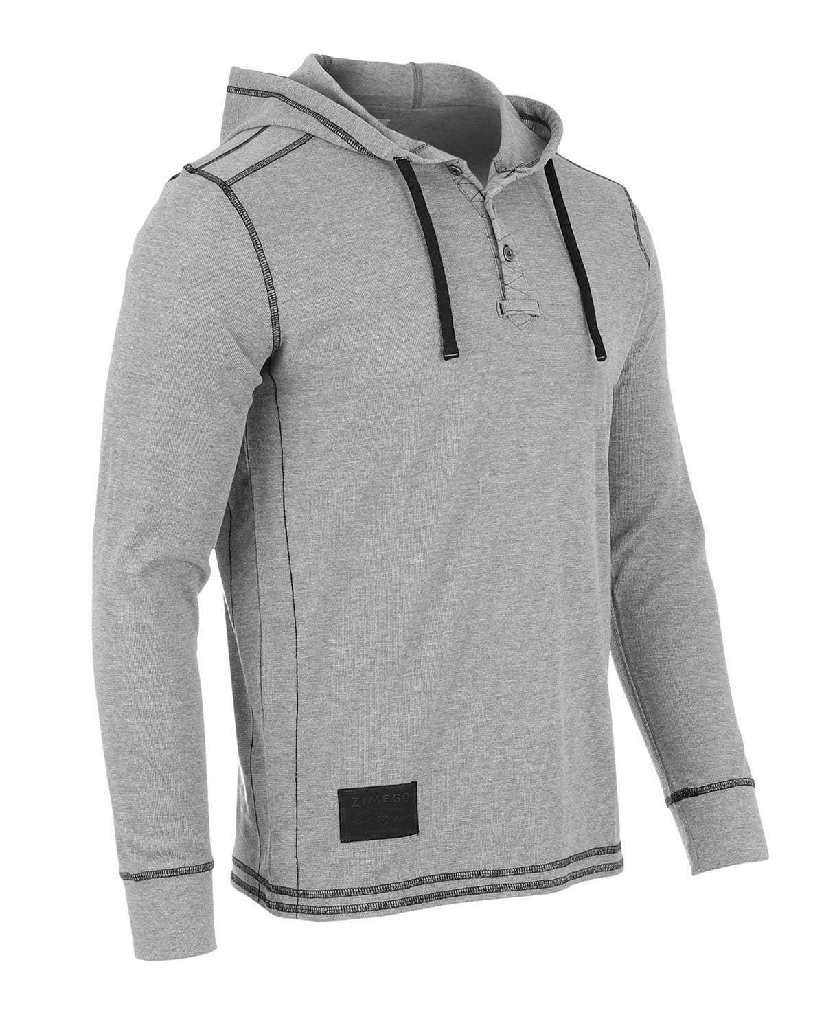 ZIMEGO - Wholesale Hoodie - Men's - Men's Casual Basic Long Sleeve Thermal Hoodie - On Sale2