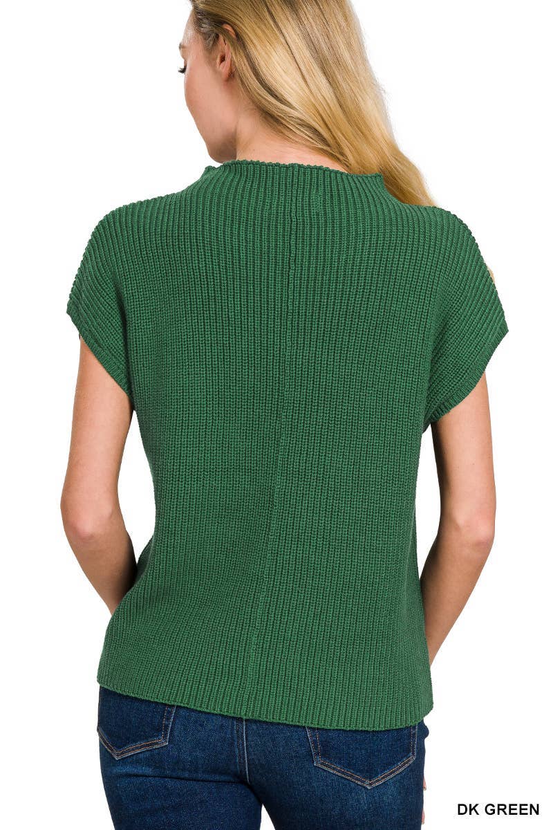 Vanilla Monkey - Vente Pull en maille – femme - Pull à manches courtes et col montant15