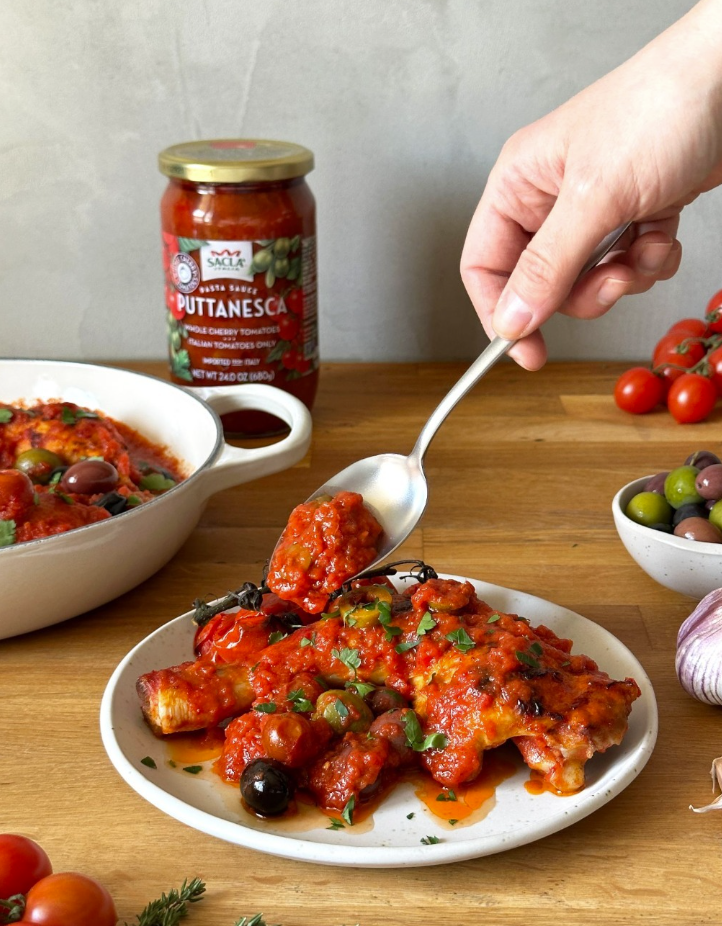 Sacla - Wholesale Pasta Sauce - Sacla Italy Puttanesca Cherry Tomato Pasta Sauce 6x24oz2