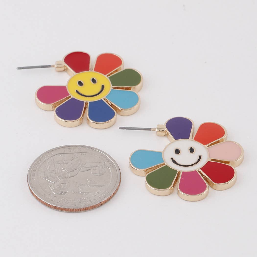3AM BY H&D ACCESSORIES – wholesale Stud/post earrings – Happy Flower Stud Earrings3