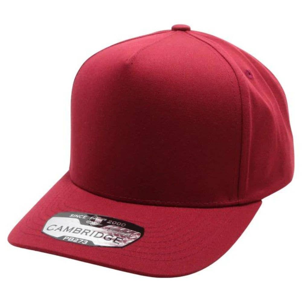 DOBBI - Wholesale Flat Brim Cap - Unisex - CAMBRIDGE 5 PANEL HIGH FRAME2