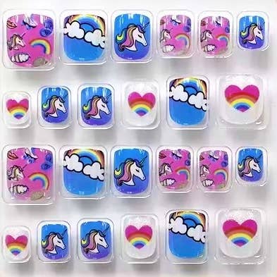 Polish Me Silly - Wholesale Press-On/Fake Nails - Rainbow Unicorn Nails - Press On Nails - Stick On1