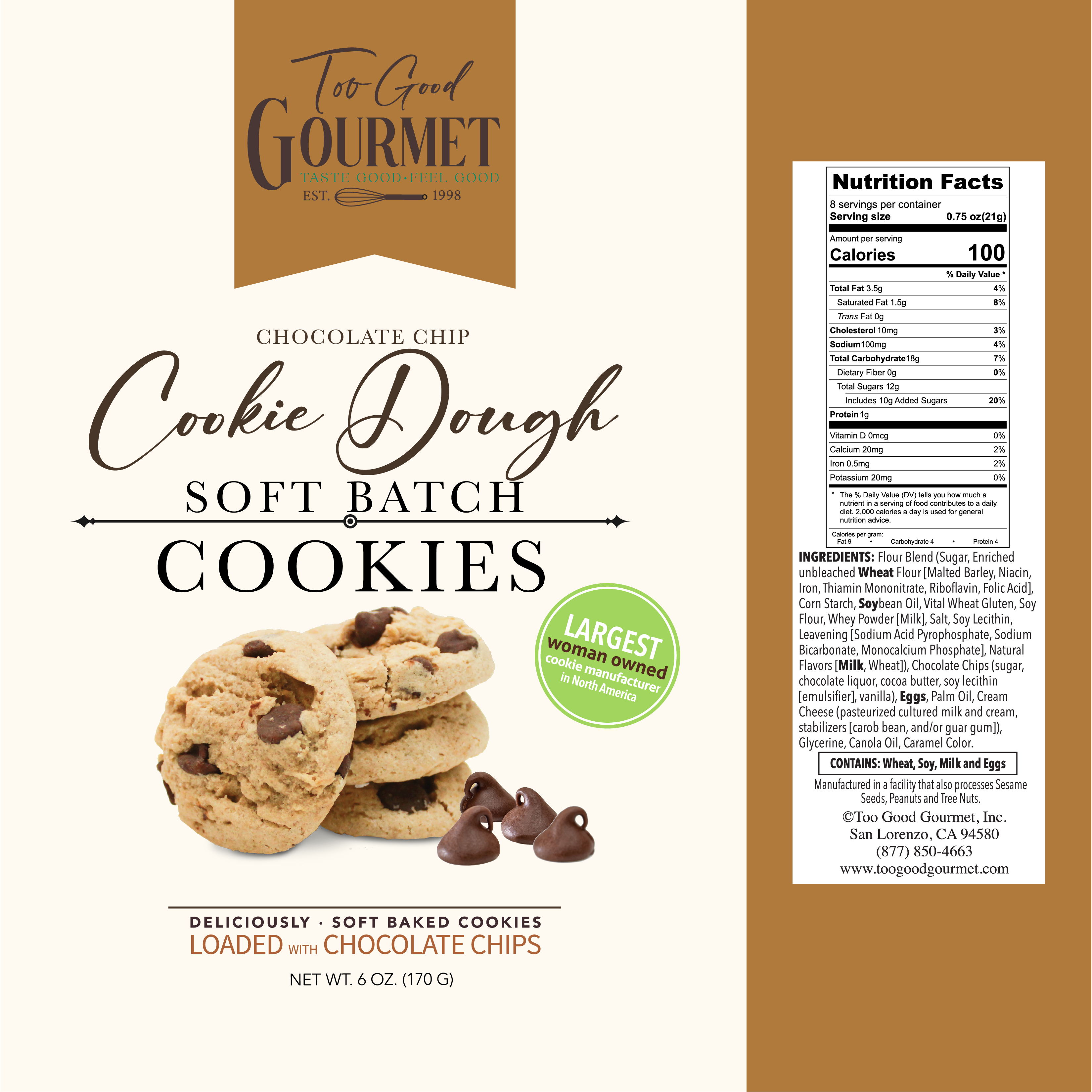 Too Good Gourmet – wholesale Biscuit – Soft Batch Cookies - (Lemon, Brownie, Caramel, & More)!17