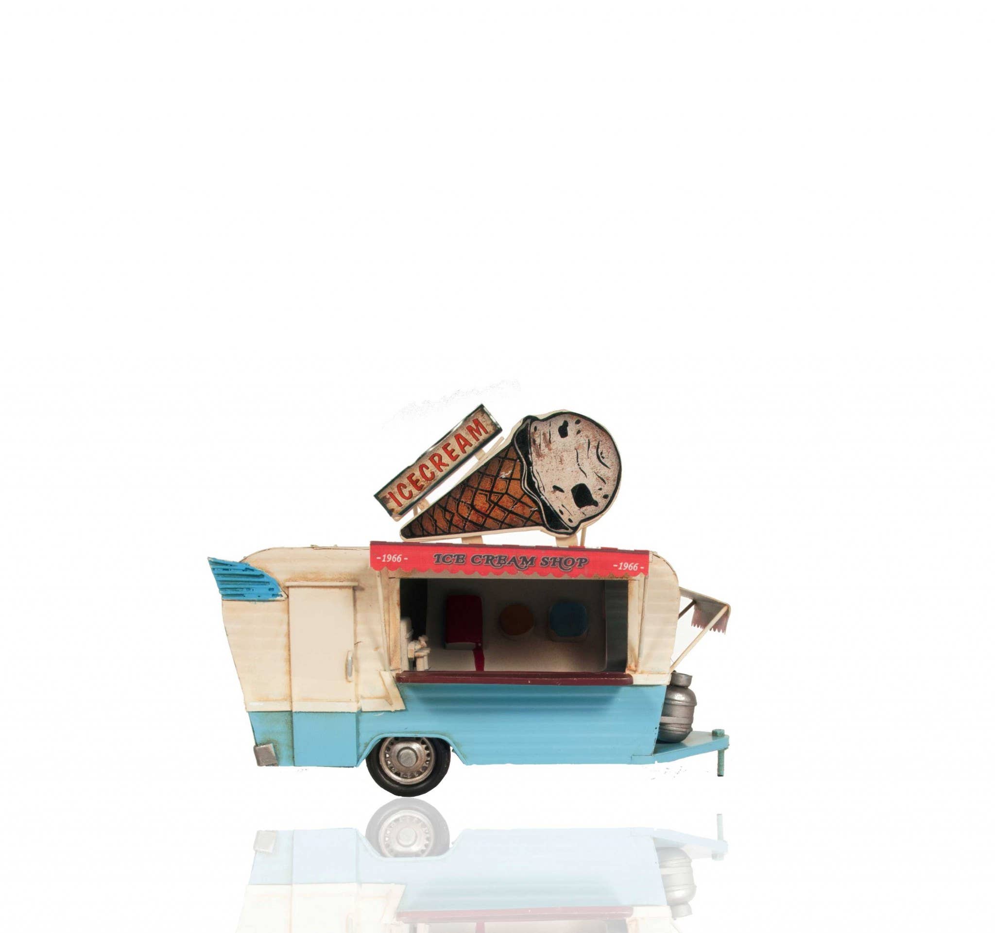 HomeRoots - Wholesale Decorative Tabletop Object - Ice Cream Trailer Metal Model