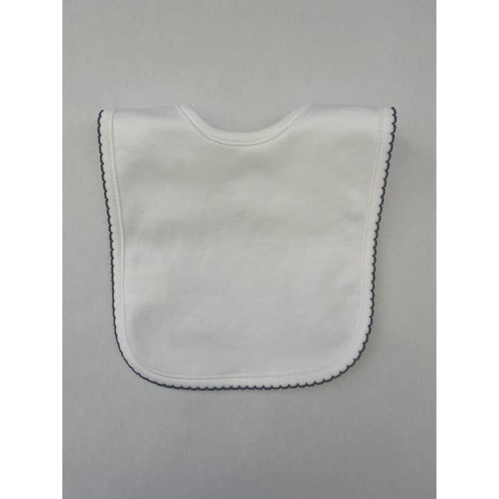 Cute as Buttons - Wholesale Bib - Baby - White Pima Bib