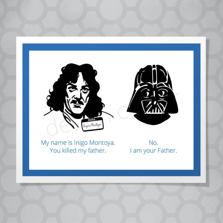 Design Corner - Wholesale Everyday Greeting Card - Princess Bride Star Wars Inigo and Darth Vader Card