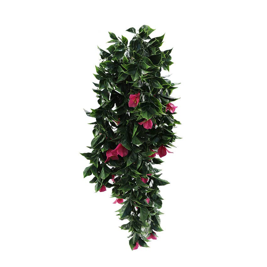 Designer Plants - Wholesale Artificial Flowers - (5 Pieces) Vibrant Pink Hanging Artificial Bougainvillea Plant, UV Resistant 30"0