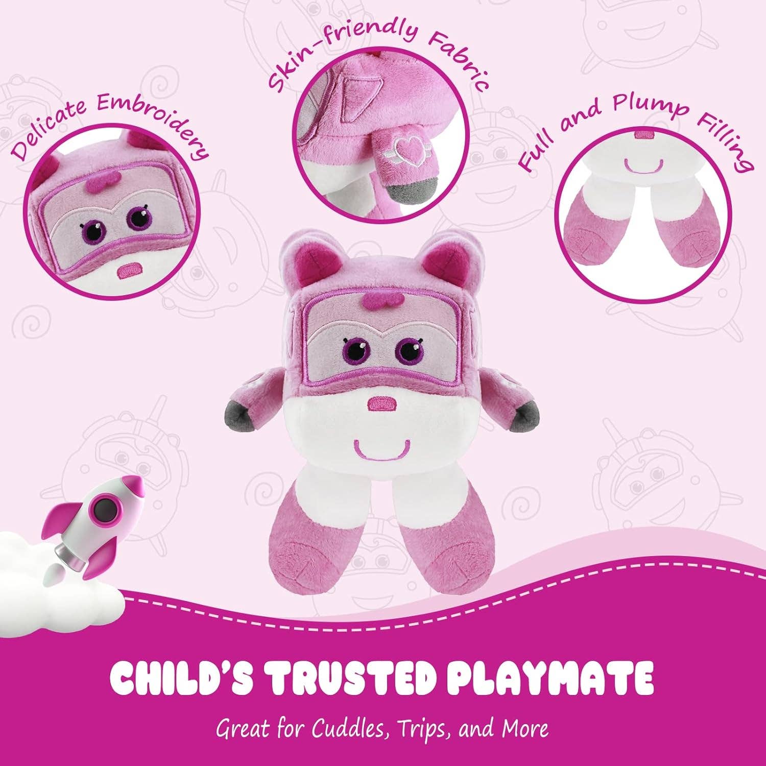 Alpha Toys - Wholesale Stuffed/Plush Toy - Kids & Baby - Super Wings Plush Toys 7" Jett plush and 7" Dizzy plush9