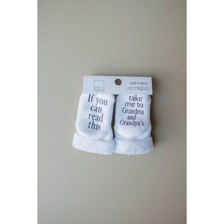 Dorothy’s Reason - Wholesale Socks - Baby - Take Me to Grandma and Grandpas Baby Socks | Grandparents1