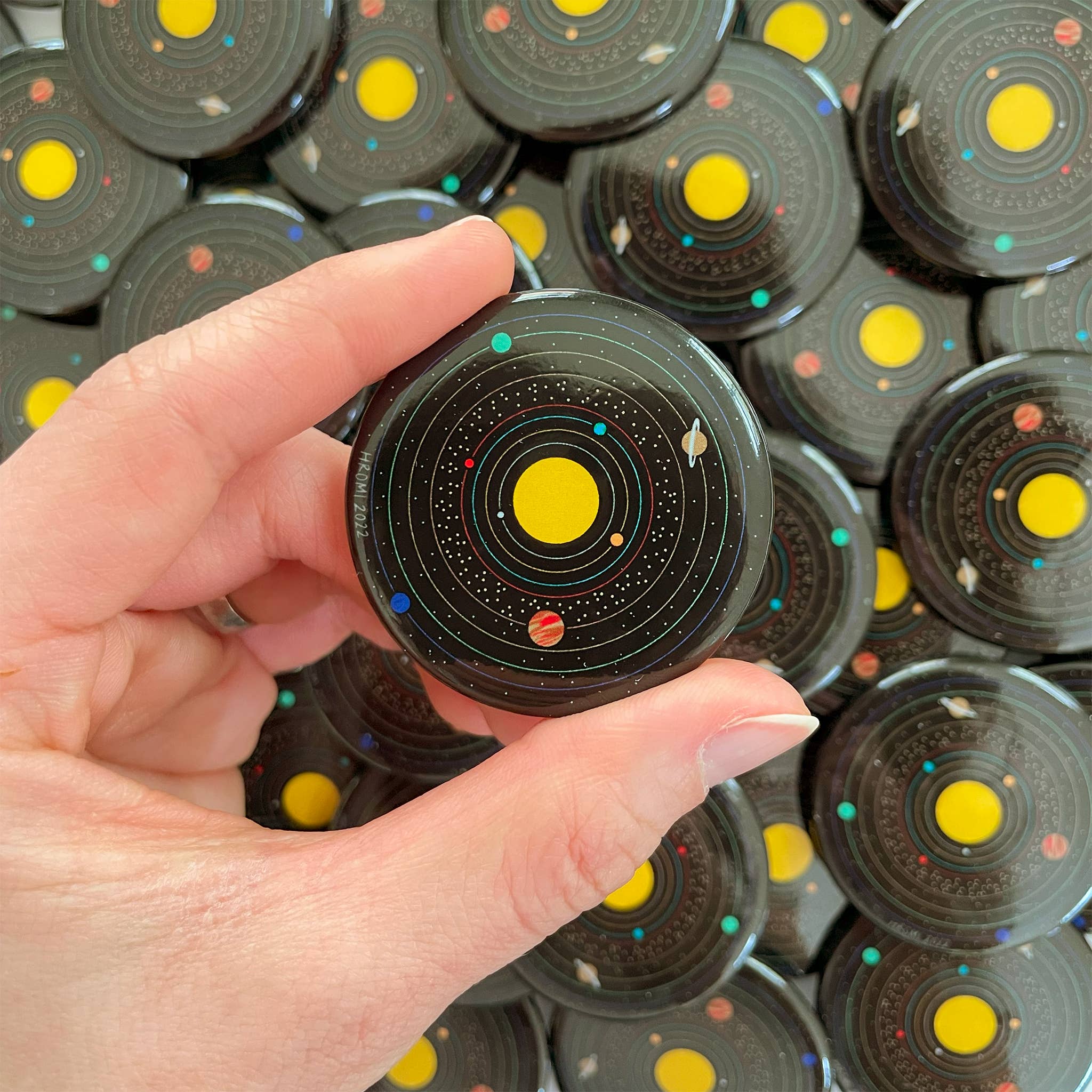 Studio Hromi - Wholesale Lapel Pin/Button - Solar System pinback button