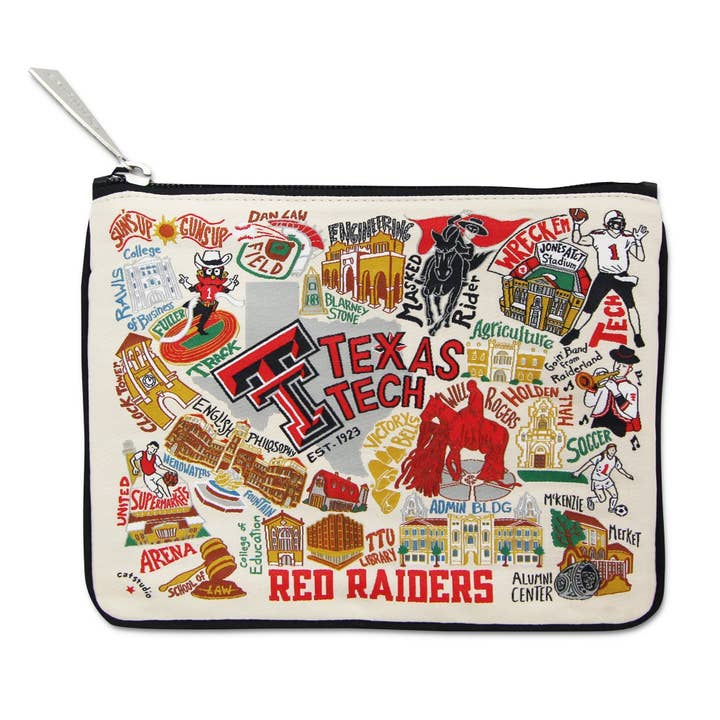 Texas Tech University Collegiate Zip Pouch for wholesale by catstudio