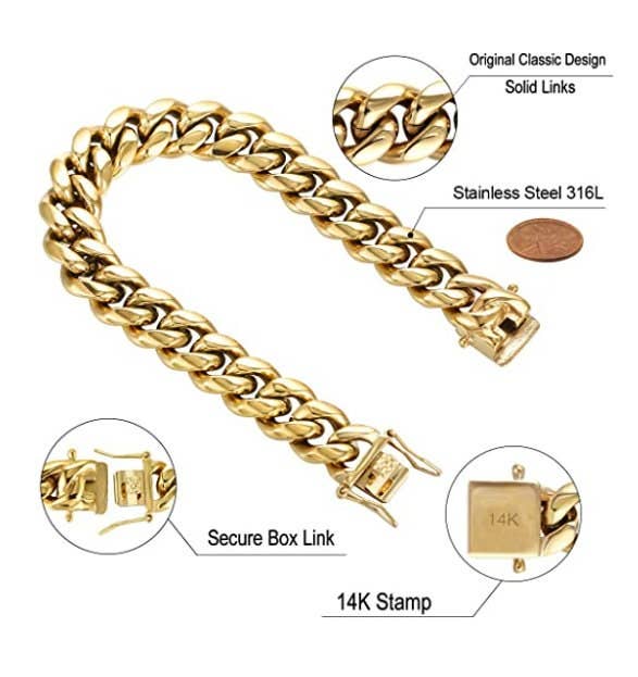 DIJU Jewelry - Wholesale Link & Chain Bracelet - 14k Gold Filled Miami Cuban Link Bracelets or Anklet 6mm Thickness, Curb Link, For Wholesale and Jewelry Supplies4
