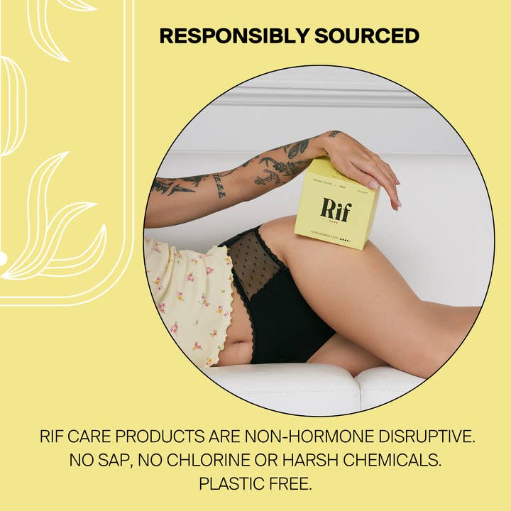 Rif Care - Wholesale Menstrual Pad/Liner - Super (12 ct) Organic Biodegradable Hemp Fiber Pads