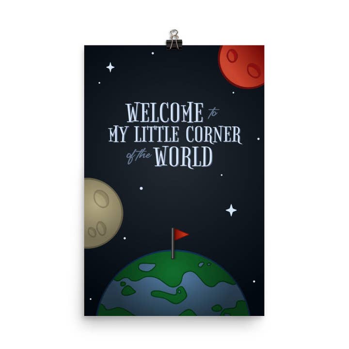 Quote Wall Art Print, My Little Corner of the World Poster for wholesale by emilyckohl