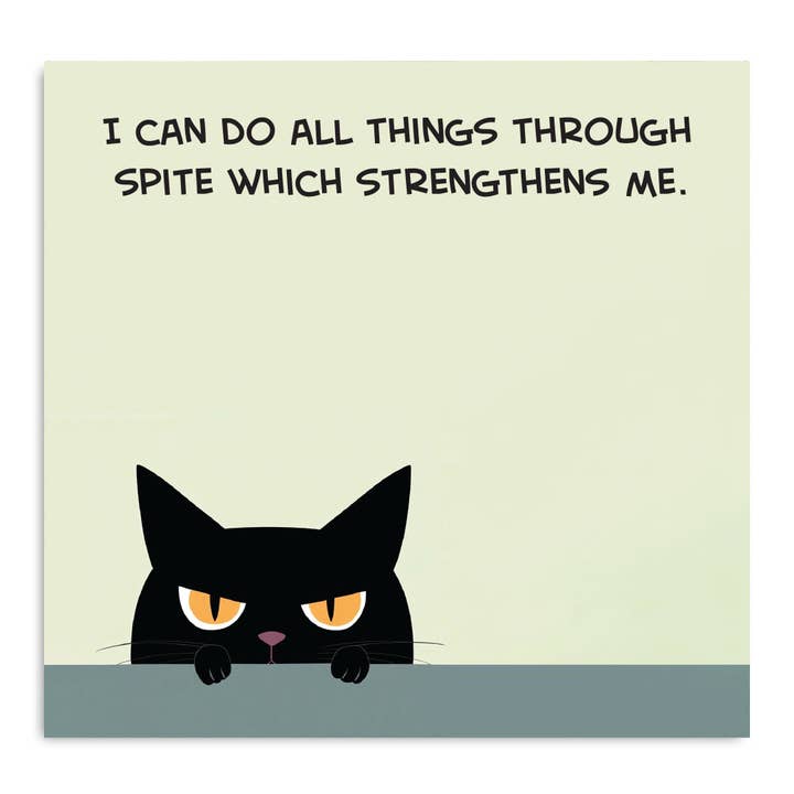 Bad Betty Greeting Co. - Wholesale Sticky Notes - I Can Do All Things Through Spite - Funny Sticky Note Pad