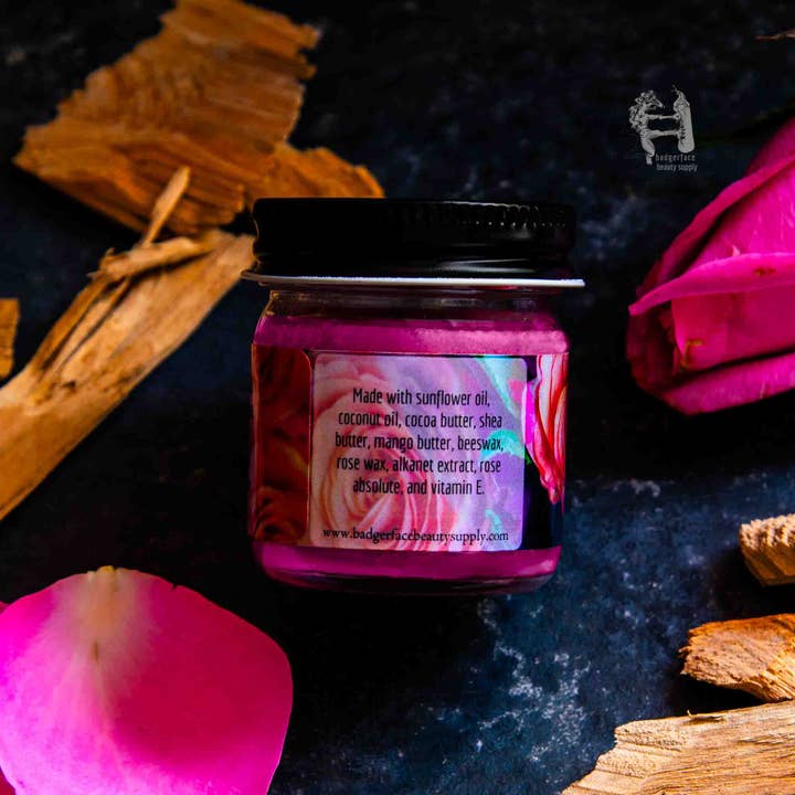 Badgerface Beauty Supply - Wholesale Facial Cleanser - Rose Face Cream. Natural Cleansing Balm.