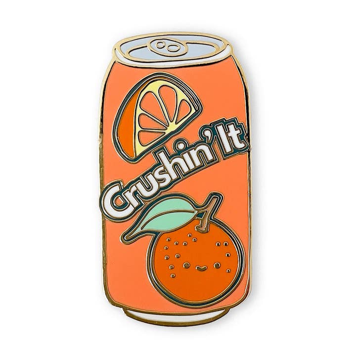 ILOOTPAPERIE - Vente Épinglettes/boutons - Épinglette en émail dur/canette de soda Crushin' It Orange0