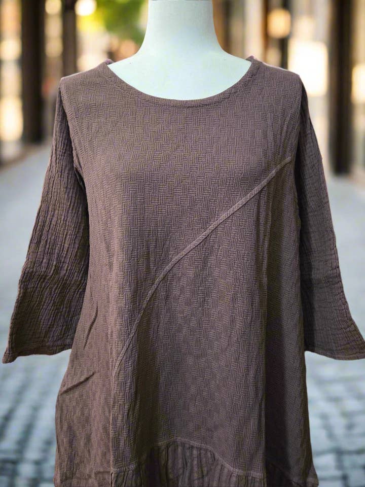 Robe en lin et coton Mystic Twilight pour la vente par Tibet Handicrafts LLC